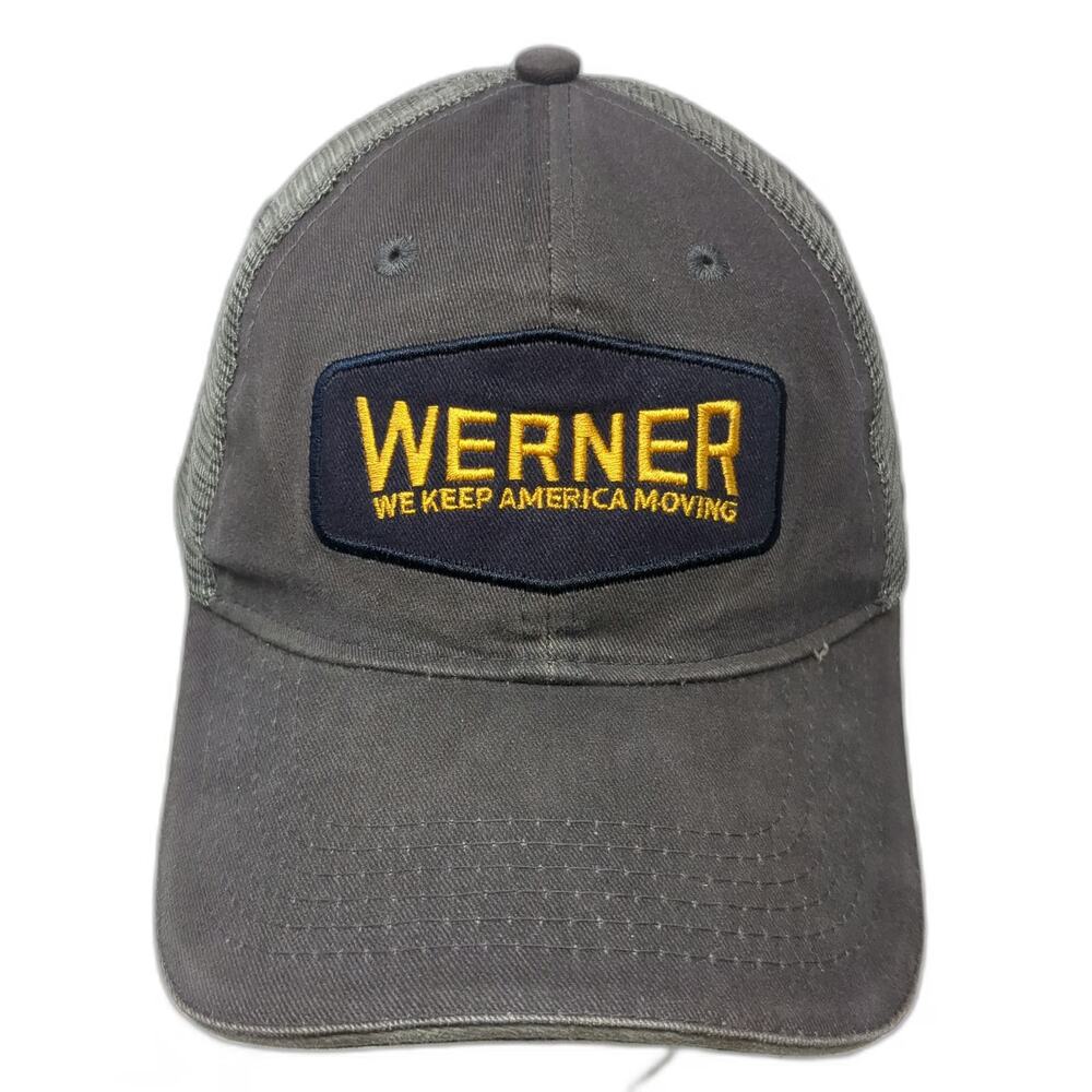 Werner Baseball Cap Gray One Size Mesh Back Patch Drive Werner Trucking hat
